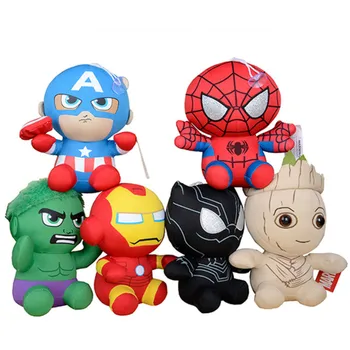 Marvel Papusa de Plus Avengers Jucărie de Pluș Hulk, Iron Man, Captain America, Black Panther 20cm Jucarie Cadou pentru Copii