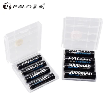 PALO 4/6/8pcs AA baterie reîncărcabilă batteria + baterie AAA Ni-MH 1.2 V baterii cu display LCD încărcător pentru aa baterie aaa