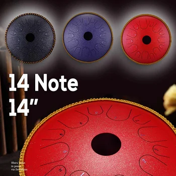 Actualizat 14inch Profesionale 14 Note Handpan tobe de Aramă Handrum+ Geantă de Mână de Tobe Instrumente Muzicale de Percuție Cadouri