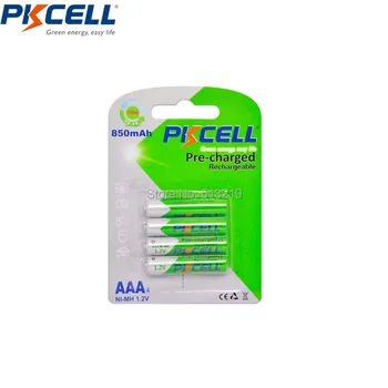 8pcs PKCELL 1.2 V NiMh AA AAA Baterie Reîncărcabilă Precharge Baterii scăzut de auto-descărcare (4buc AA 2200mAh +4buc AAA 850mAh)