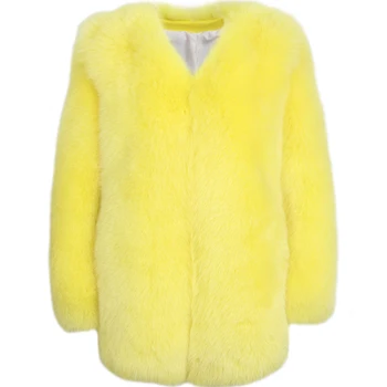 Femei haină de blană adevărată doamnă blana naturala, haina de iarna full blană haină de blană de vulpe