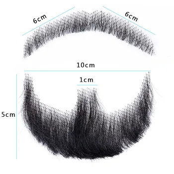 AILIADE Domn Dantela Barba Parte din Păr Barbă Falsă Pentru Om Mustață de Lux Dantelă Sintetică Invizibil Mustachio