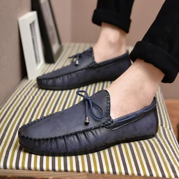 Casual Din Piele Pantofi Loafer Bărbați Moale De Conducere Confortabil Pantofi Barbati Mocasini Incaltaminte Mokasin Kasual Pentru Bărbați Schoenen 2020