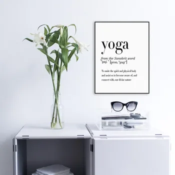Minimalist Tipografie Viața Yoga Citat Poster Print Stil Nordic Living Arta De Perete Poza Decor Acasă Panza Pictura Personalizate