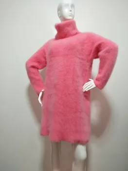2019 Nou stil de Femei Pluș nurca cașmir Pulover Haina guler îngroșat pulover foarte plin Angola pulover transport gratuit Z336
