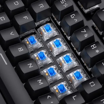 Mai nou Fir Tastatură Mecanică 104 Taste Comutare Automată a Arborelui Punk Tastatura LED Backlight Profesionale Calculator de Gaming Keyboard