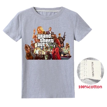Nouă Copii GTA 5 Tricouri pentru Fete Adolescente Topuri cu Maneci Scurte pentru Copii Baieti Haine de Desene animate Grafic T Shirt Îmbrăcăminte pentru Copii