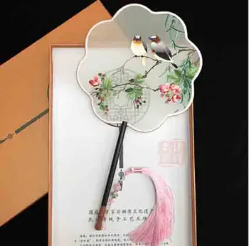 Chinezesc de lux, Mână-Fan Hanfu Femei față-verso Broderie Ocupa Fan Cheongsam Hanfu Ventilator de Mână Chineză Tradițională Cadou Pentru Femei