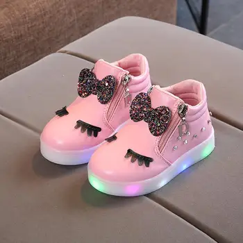 Led Aprins Copii Pantofi Pentru Fete Baieti Primavara Toamna Coș Led Copii De Iluminat Pantofi De Moda Luminos Copii Adidas Plat