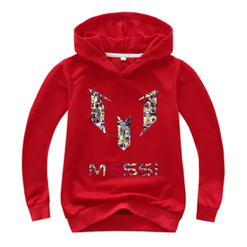 Primavara Toamna Pentru Copii Baieti Fete Scrisoare Messi Fotbal Model De Imprimare Tricou Copii Desene Animate Hanorace Maneca Lunga T-Shrits Streetwear