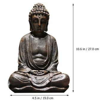 Așezat Buddha Grădină Acasă Statuie Figura Model De Ornament Sculptura Decor Kamoni Scaun Ca Artizanat, Ornamente