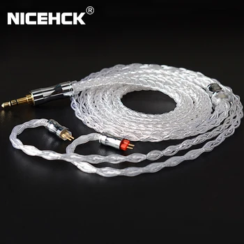 NiceHCK LitzPS-Pro 8 Core 4N Litz Argint Pur Casti Cablu de 3,5 mm/2,5 mm/4.4 mm MMCX/NX7/QDC/0.78 2Pin pentru CIEM MK3 ST-10s LZ A7
