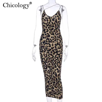 Chicology Leopard Costume Femei Elegante Rochie Midi Bodycon Sexy Petrecere 2020 Crăciun Moda Toamna Iarna Club Ziua De Haine