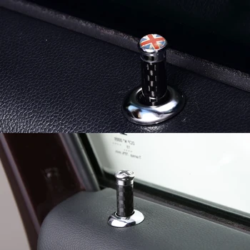 Fibra de Carbon Ușă de Blocare Pin Buton pentru Mini Cooper S One Clubman JCW Countryman R55 R56 R57 R58 R59 R60 R61 F55 F56 F60 Styling Auto