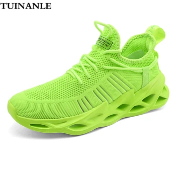 Iubitor De Adidași Pantofi Albi 2021 Modă Plus Dimensiune 46 Lumina Pantofi Casual Femei Running Sneaker Respirabil Câțiva Bărbați Pantofi Verde