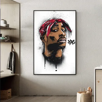 Tupac Shakur Postere si Printuri Infam B. I. G Biggie Smalls 2PAC Abstract Panza Pictura Strada Pop Art de Poze Decor Dormitor