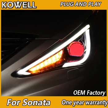 KOWELL Styling Auto pentru Hyundai Sonata Faruri 2011 2012-Sonata 8 Faruri LED Bar DRL Bi Xenon Mișcare Obiectiv de Semnalizare