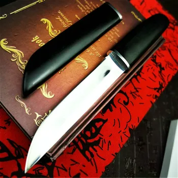 Samurai japonez îngroșat clasic abanos tactice drept cuțit de înaltă calitate D2 din oțel ascuțit cuțit de vânătoare în aer liber tool cuțit