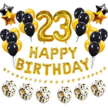 38pcs Număr de 23 De Baloane-a 23-a zi de Naștere Fericită 23 de Ani Decoratiuni Partid Bărbat Femeie Consumabile 32 32 de Ani Ziua de nastere