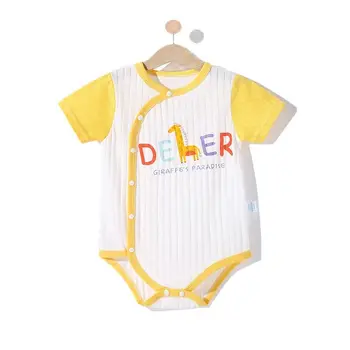 Noi Stiluri Băieți Fete Salopetă De Vară 2021 Haine Nou-Născut Copil Drăguț Haine Pentru Sugari, Copii Îmbrăcăminte Cu Mâneci Scurte Acoperite Buton