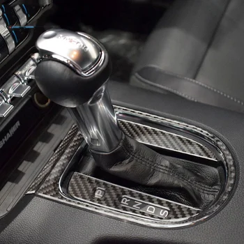 Pentru Ford Mustang Și 2018 2019 Consola Schimbătorului De Viteze Capacul Panoului De Ornamente Din Fibra De Carbon Decor Autocolant De Schimbare A Vitezelor Autocolante Auto Styling