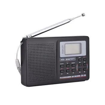 VLIFE Portabil Suport Radio FM/AM/SW/LW/TV de Sunet Plin de frecvență Receptor Radio Ceas cu Alarma Radio FM Mini Radio