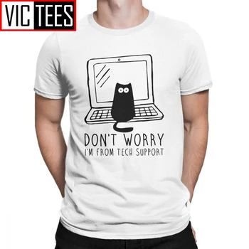 Bărbați sunt De la Suport Tehnic Tricouri Pisici Geek de Programare, Inginerie Software Inginer Topuri de Bumbac Amuzant Tee Europa de T-Shirt