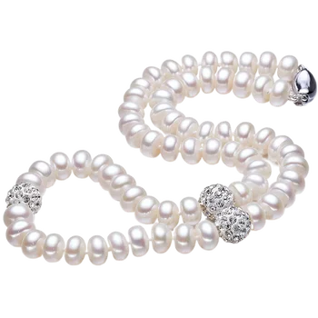 2020 Clasic de Argint Colier de Perle de 8-9mm Naturale Reale de apă Dulce Pearl Argint 925 Cravată Colier Pentru Femei Cadouri