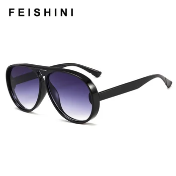 Feishini Bomboane de Culoare Tendință hip hop Unisex ochelari de Soare Barbati Obiectiv Clar Viziunea Roșu ochelari de Soare Femei Vintage Ochelari de Pilot uv400