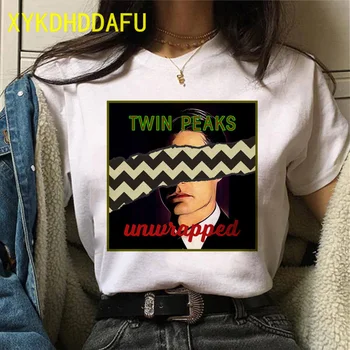 Twin Peaks Femei T Shirt Estetice Ulzzang Grafic Grunge Tricou Harajuku ' 90 Femme Îmbrăcăminte tricou Top Tee O-Gât de sex Feminin