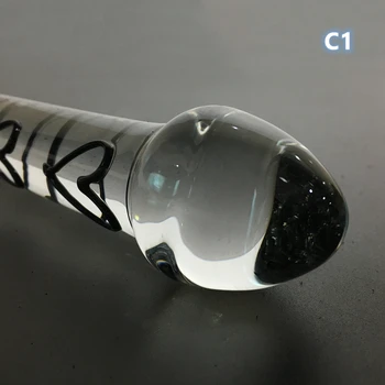 Cristalul Vibrator Real din Piele Flogger Sticlă Penis Bici Sex Bici G-spot Anale Piele Instrumente de Restricții dominare sexuala Sex Jocuri pentru Adulți