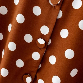 Aachoae De Vară 2020 Femei Polka Dot Print Fusta Cu Centura Butonul De Talie Mare Libertate Fusta Midi Plajă Feminin Fuste Doamna Jupe Femme