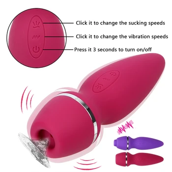 OLO Clit Sucker Vibrator cu Două Șeful Sex Oral Lins sex fara preludiu Vibratoare 7 Viteza de Jucarii Sexuale pentru Femei pentru Orgasm Suge Sfarcul