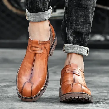 Sosire New Retro Bullock Design de Oameni de Afaceri Clasic Formale Pantofi cu varful Ascutit din piele pantofi Barbati Oxford Pantofi Rochie 2020 nou wed