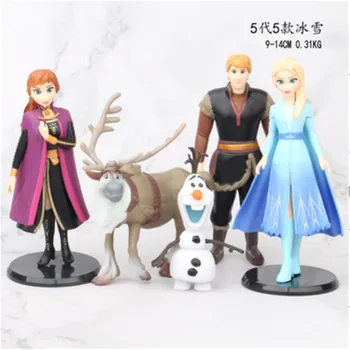 Disney Frozen 2 Snow Queen Elsa Anna PVC figurina Olaf, Kristoff, Sven Păpuși Anime Figurine de Jucarie pentru Copii Copii Cadou