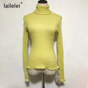Tricot Guler Pulover Chic Doamnelor Crop Top Galben Tricotate Femei Alb Pulover Toamna anului Nou lazy Oaf Jersey Mujer Casual