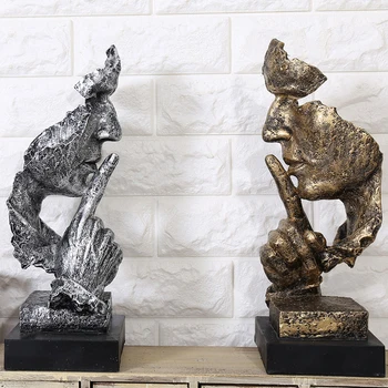 Noi abstracte statuie de artă modernă statuie cu bază de rășină mut de aur sculptura figurina papusa artizanat office home decor статуэтки