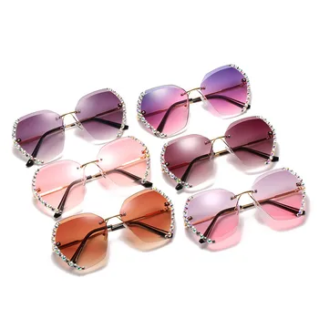 LEONLION fără ramă de ochelari de Soare Femei de Lux ochelari de Soare Femei Designer de Epocă Marca Nuante pentru Femei en-Gros Retro Gafas De Sol