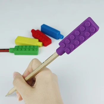 5PCS/Lot Masticabile Creion Topper Musca Silicon Teether Creion Capac Senzoriale Jucărie pentru Copii Copii cu Autism, ADHD Mesteca Teether