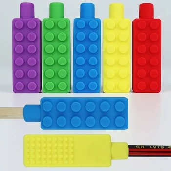 5PCS/Lot Masticabile Creion Topper Musca Silicon Teether Creion Capac Senzoriale Jucărie pentru Copii Copii cu Autism, ADHD Mesteca Teether