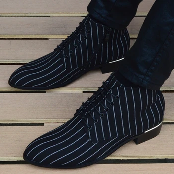 2020 Noua moda cu Dungi barbati Cizme Barbati Pantofi de panza pentru Barbati Ghete toamna Iarna Pantofi Oxford Pentru Barbati Cizme