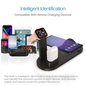 FDGAO 4 in 1 Wireless Charging Stand Pentru Apple Watch 6 5 4 3 iPhone 12 11 X XS XR 8 Airpods Pro 10W Qi Rapid Încărcător Stație de Andocare