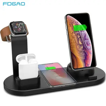FDGAO 4 in 1 Wireless Charging Stand Pentru Apple Watch 6 5 4 3 iPhone 12 11 X XS XR 8 Airpods Pro 10W Qi Rapid Încărcător Stație de Andocare