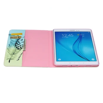 Pentru Samsung Galaxy Tab a 9.7 T550 T555 Caz Acoperire Stand de Desene animate din Piele de Caz Pentru Samsung Galaxy Tab a SM-T550 Tableta Caz #D