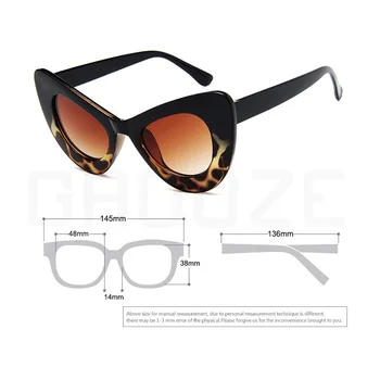 GAOOZE Supradimensionate Ochi de Pisica ochelari de Soare pentru Femei Brand Design de Înaltă Calitate UV400 Pisica de Mare Ochelari de Lux ochelari de Soare Femei LXD429