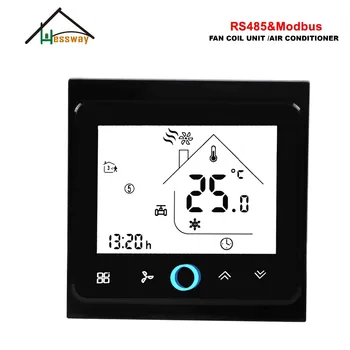 HESSWAY 4pipe 2Pipe de răcire/încălzire de comunicare RS485 modbus termostat ventiloconvectoare pentru a NU NC Supapa de control