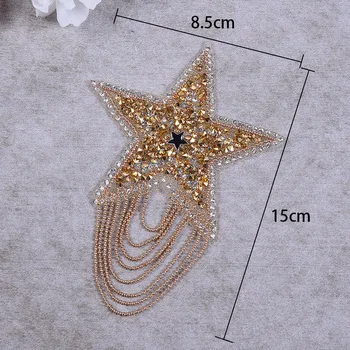 2 buc 8.5 cm Stele Patch-uri de remediere rapidă stras patch fier pe pietre de Cristal aplicatiile pentru copii haine pentru femei patch motive