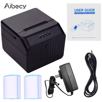 Aibecy Termică Imprimantă de Etichete Wired Desktop 58mm Imprimanta de coduri de Bare de Conexiune USB cu 2 Role de Hârtie în Interiorul Suport ESC/POS Comanda