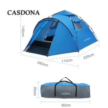 în aer liber camping Corturi de plajă viteză deschide pop-up cortul de familie Mare arunca în aer liber automată corturi impermeabil drumeții 3-4 persoane