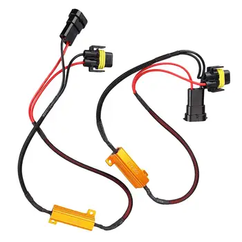 2 buc H11 50W 6 Ohm Rezistor de Sarcină Fasciculului de Cabluri de Avertizare de Eroare de Decodare este asta Decodor Anti-flicker pentru Faruri cu LED-uri